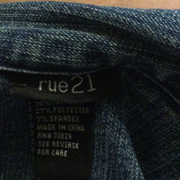 Rue 21 denim jacket size Medium - Picture 6 of 7
